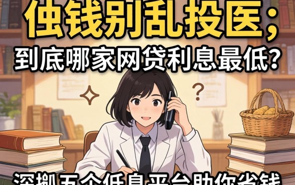急需用钱别乱投医，到底哪家网贷利息最低？深扒五个低息平台助你省钱
