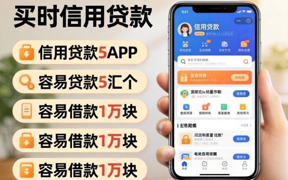 实时下款的信用贷款有哪些，汇总5个APP容易借款1万块的app