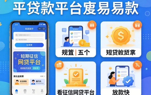 短期贷款平台容易下款，规整五个不看征信网贷平台放款快的app