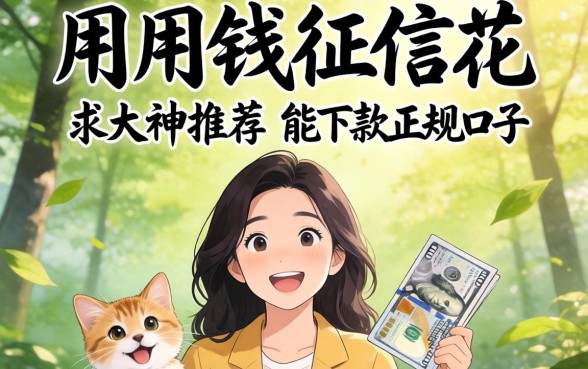 急用钱征信花，求大神推荐个能下款的正规口子！
