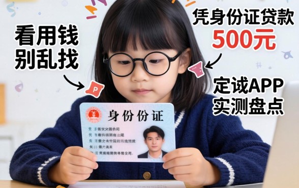急用钱别乱找，凭身份证贷款500元app实测盘点