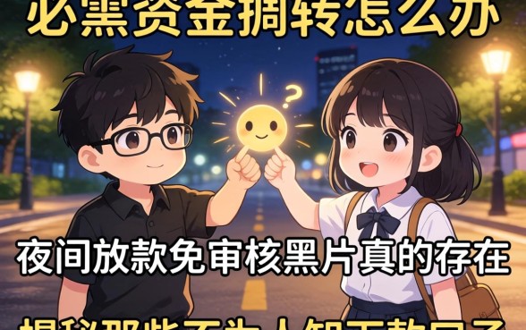 深夜急需资金周转怎么办？夜间放款免审核黑户2026真的存在吗？揭秘那些不为人知的下款口子