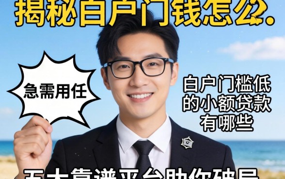 征信一片空白急需用钱怎么办？揭秘白户门槛低的小额贷款有哪些，五大靠谱平台助你破局