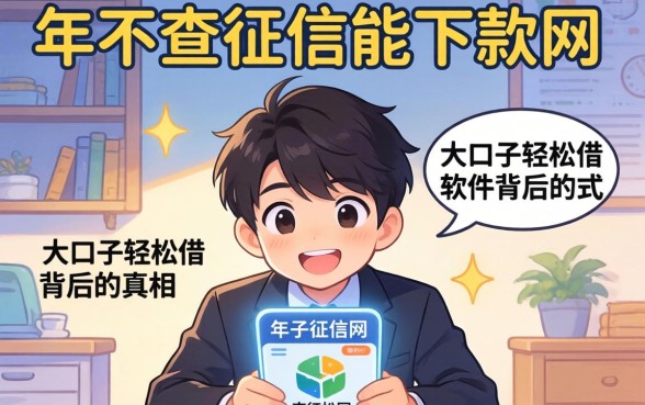 我试了2026年不查征信能下款的网贷，发现大口子轻松借软件背后的真相
