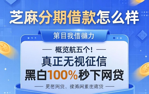 芝麻分期借款怎么样，概览五个真正无视征信黑白100%秒下网贷
