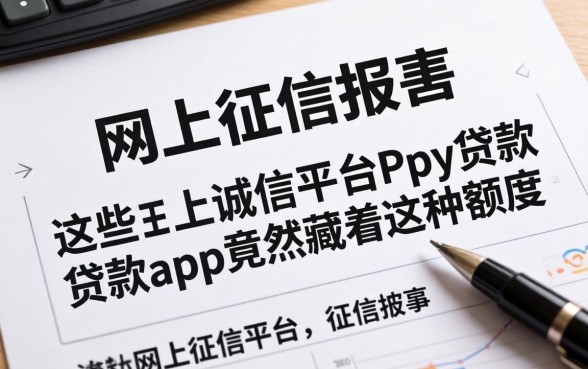 我翻遍了网上征信报告,发现这些不上诚信平台的贷款app竟然藏着这种额度