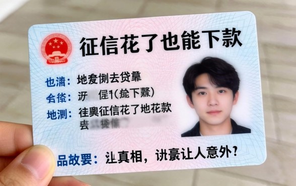 我拿着身份证复印件去贷款，发现征信花了也能下款，真相让人意外