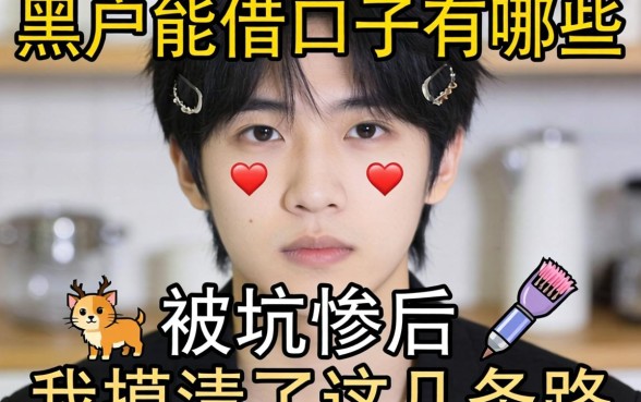 黑户能借的口子有哪些呢？被坑惨后我摸清了这几条路