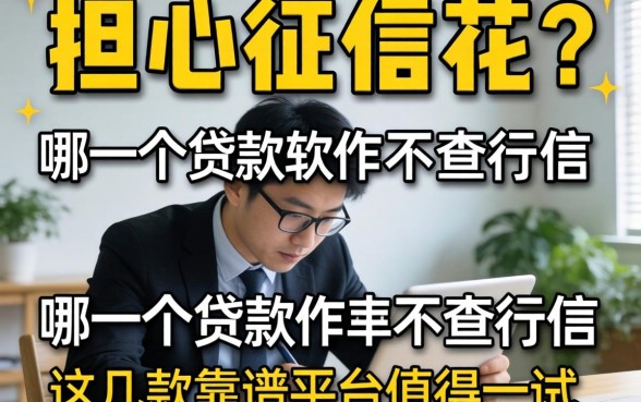 急需用钱却担心征信花？哪一个贷款软件不查征信能解燃眉之急？这几款靠谱平台值得一试