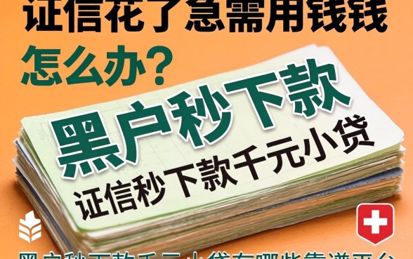 征信花了急需用钱怎么办？2026黑户秒下款千元小贷有哪些靠谱平台？