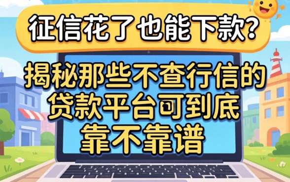 我去，征信花了也能下款？揭秘那些不查征信的贷款平台到底靠不靠谱
