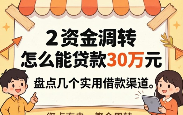 急需资金周转怎么能贷款30万元?盘点几个实用的借款渠道