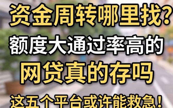 急需资金周转哪里找？额度大通过率高的网贷真的存在吗？这五个平台或许能救急！