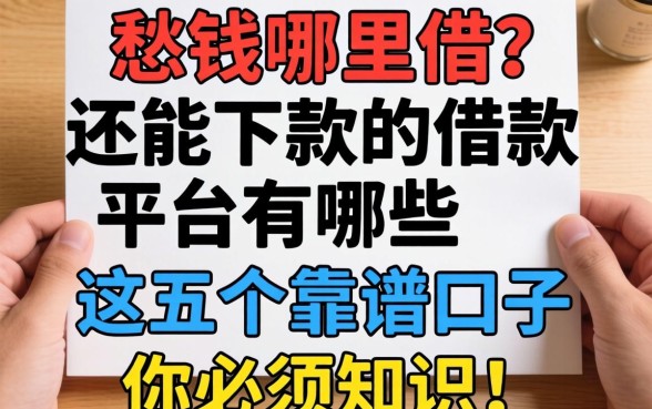 还在愁钱哪里借?2026还能下款的借款平台有哪些,这五个靠谱口子你必须知道!