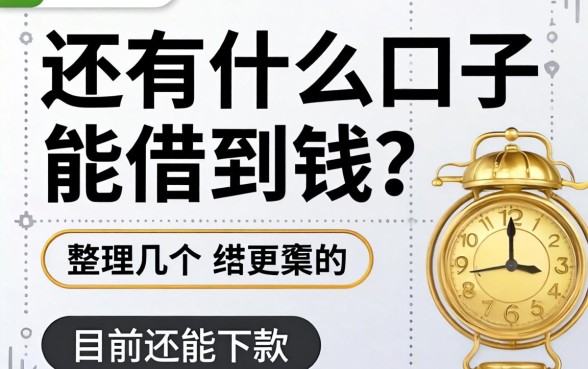 还有什么口子能借到钱的？整理几个目前还能下款的渠道