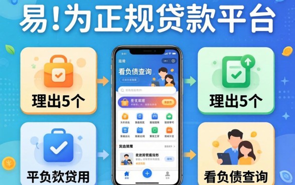 比较容易通过的正规贷款平台有，理出5个不看负债查询的软件