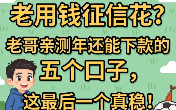 急用钱征信花？老哥亲测2026年还能下款的五个口子，这最后一个真稳！