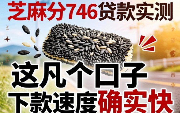 芝麻分746贷款实测：这几个口子下款速度确实快