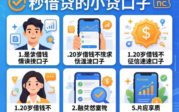 类似秒借贷的小贷口子,详尽说明5个20岁借钱不求征信速借口子