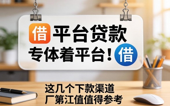 盘点平台贷款有哪些平台可以借，这几个下款渠道值得参考
