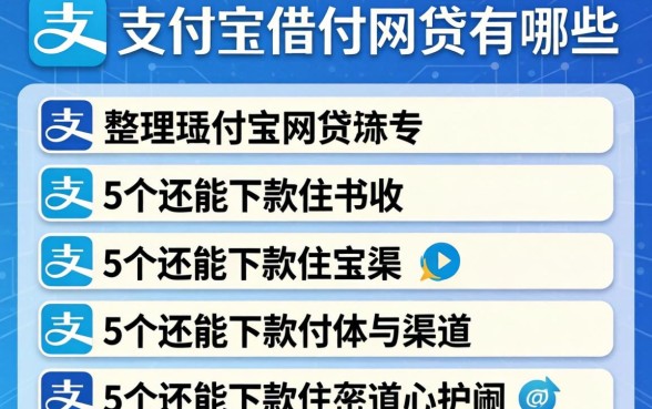 通过支付宝借的网贷有哪些？整理5个还能下款的渠道