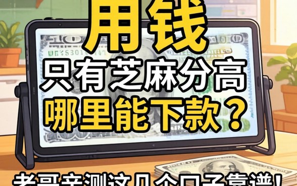 急用钱只有芝麻分高，哪里能下款？老哥亲测这几个口子靠谱！