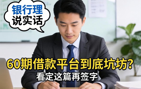 银行经理说实话：60期借款平台到底坑不坑？看完这篇再签字