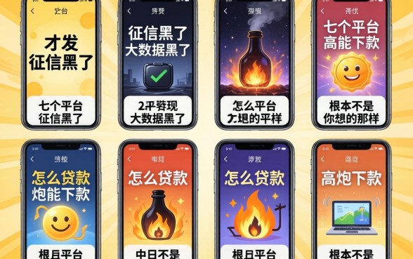 我试了七个平台才发现，征信黑了大数据黑了怎么贷款和高炮能下款的平台根本不是你想的那样