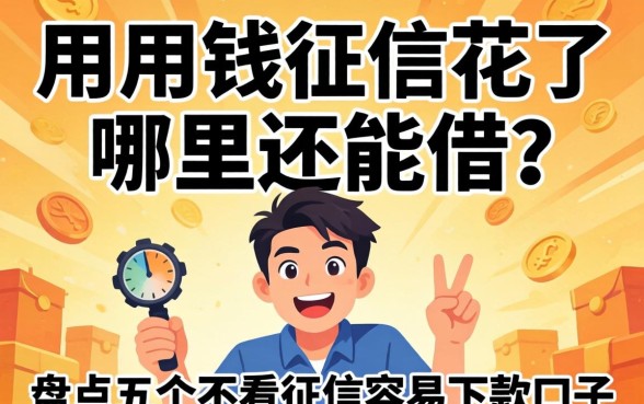 急用钱征信花了哪里还能借？盘点五个不看征信容易下款的口子