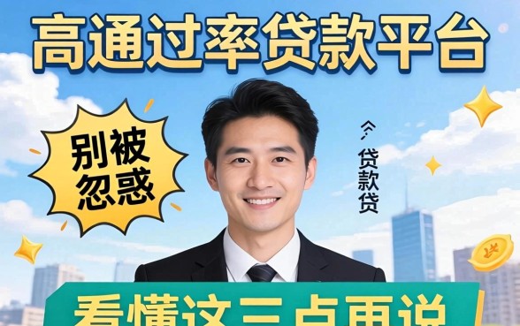有什么高通过率的贷款平台？别被广告忽悠，看懂这三点再说