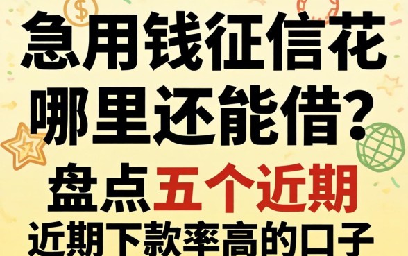 急用钱征信花哪里还能借？盘点五个近期下款率高的口子