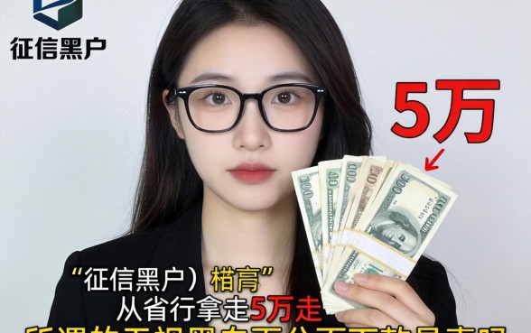 我亲眼看见征信黑户从省行拿走五万块，所谓的无视黑白百分百下款是真的吗