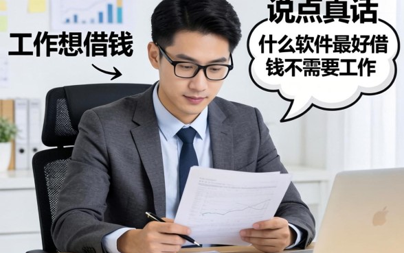 没工作想借钱？什么软件最好借钱不需要工作，说点真话