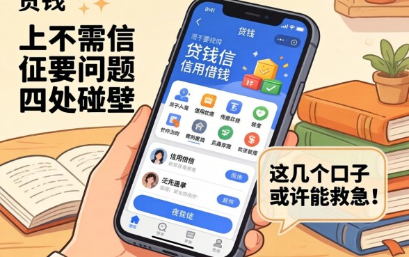 急需用钱却因征信问题四处碰壁？手机上不需要信用借钱的软件真的存在吗？这几个口子或许能救急！