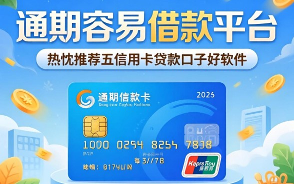 逾期容易借款的平台，热忱推荐五个信用卡贷款口子好软件