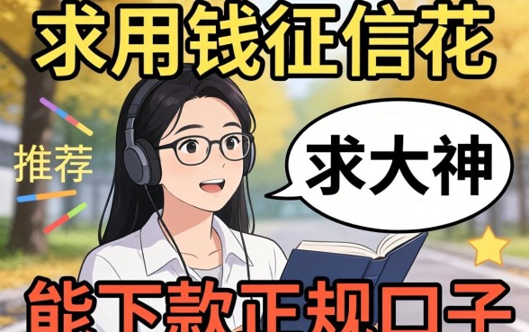 急用钱征信花，求大神推荐个能下款的正规口子！