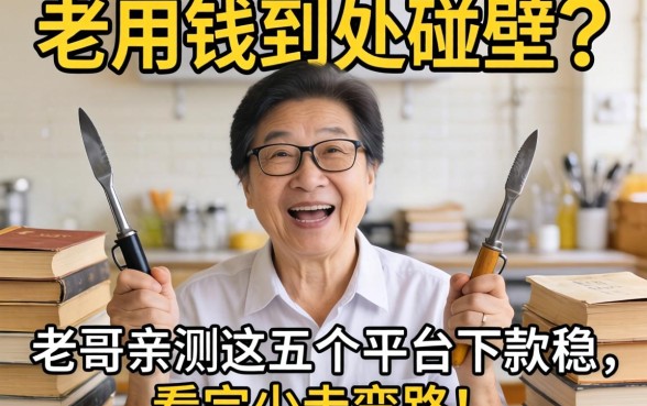 急用钱到处碰壁？老哥亲测这五个平台下款稳，看完少走弯路！