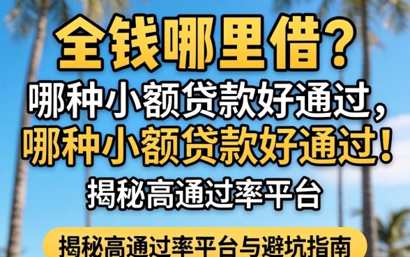 急需用钱哪里借？哪种小额贷款好通过？揭秘高通过率平台与避坑指南