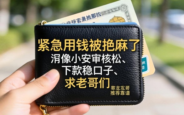 手头紧急用钱被拒麻了，有没有那种像小安钱包一样审核松、下款稳的口子？求老哥们推荐几个靠谱的！