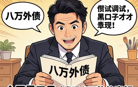 我欠了八万外债,试遍全网黑口子才发现必下款的真相