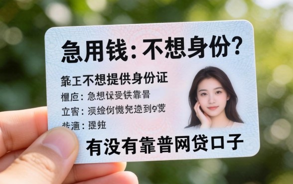 急用钱但不想提供身份证？有没有靠谱的网贷口子？