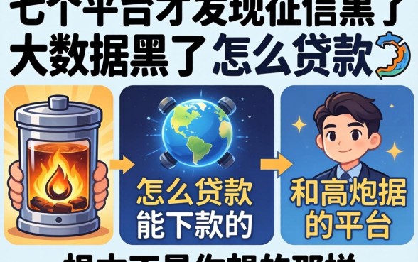 我试了七个平台才发现，征信黑了大数据黑了怎么贷款和高炮能下款的平台根本不是你想的那样