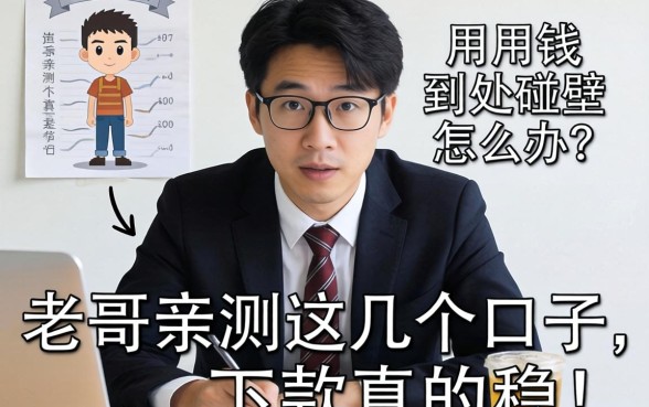急用钱到处碰壁怎么办？老哥亲测这几个口子，下款真的稳！