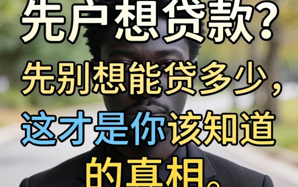 黑户想贷款？先别想能贷多少，这才是你该知道的真相