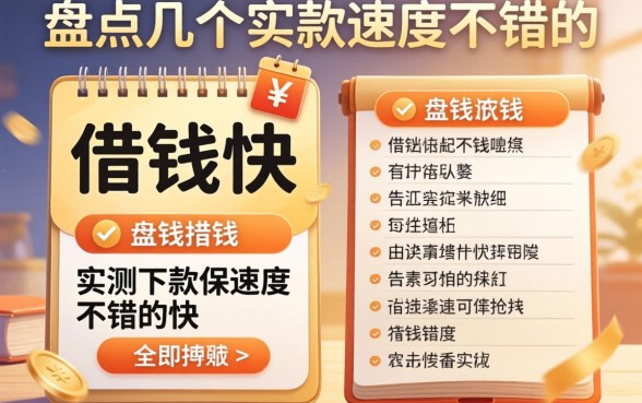 怎么样可以借钱快？盘点几个实测下款速度不错的平台