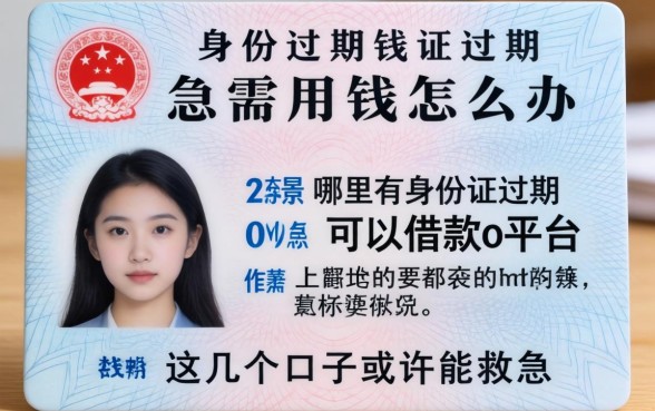 身份证过期急需用钱怎么办？哪里有身份证过期可以借款的平台？这几个口子或许能救急