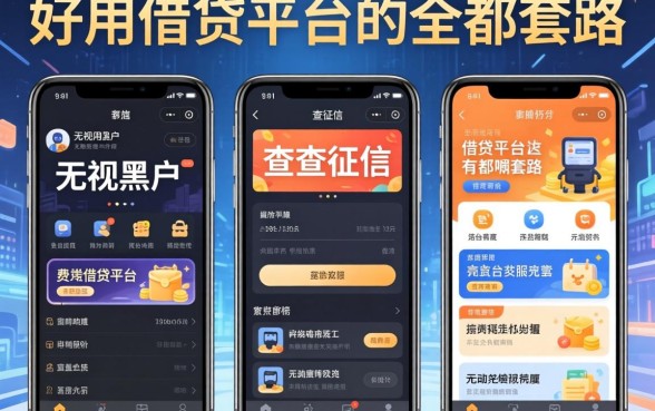 我试了三个号称无视黑户的平台，发现好用的借贷平台不查征信的有哪些全是套路