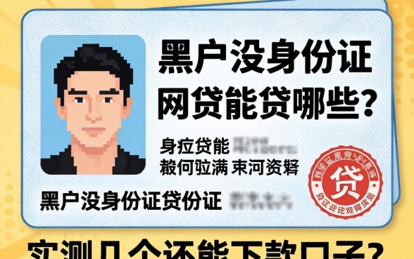 黑户没身份证网贷能贷哪些?实测几个还能下款的口子