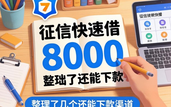 无视征信快速借8000，整理了几个还能下款的渠道